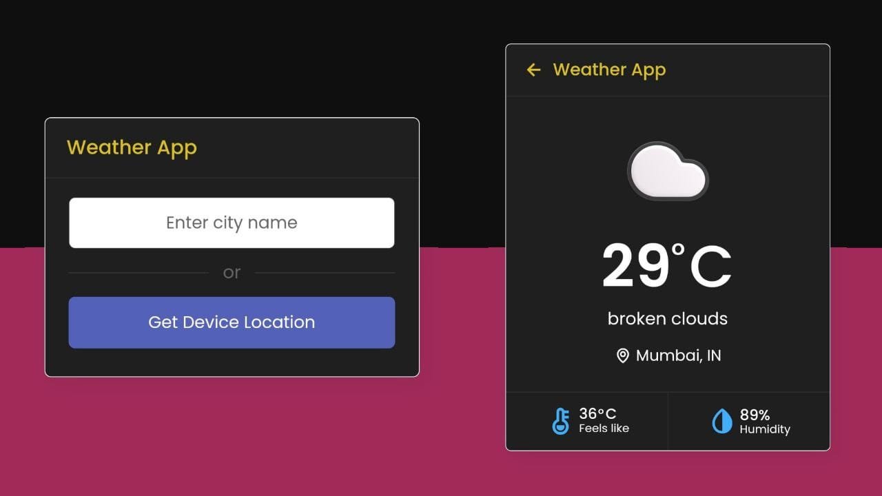 How to Create Weather App using HTML CSS & JavaScript